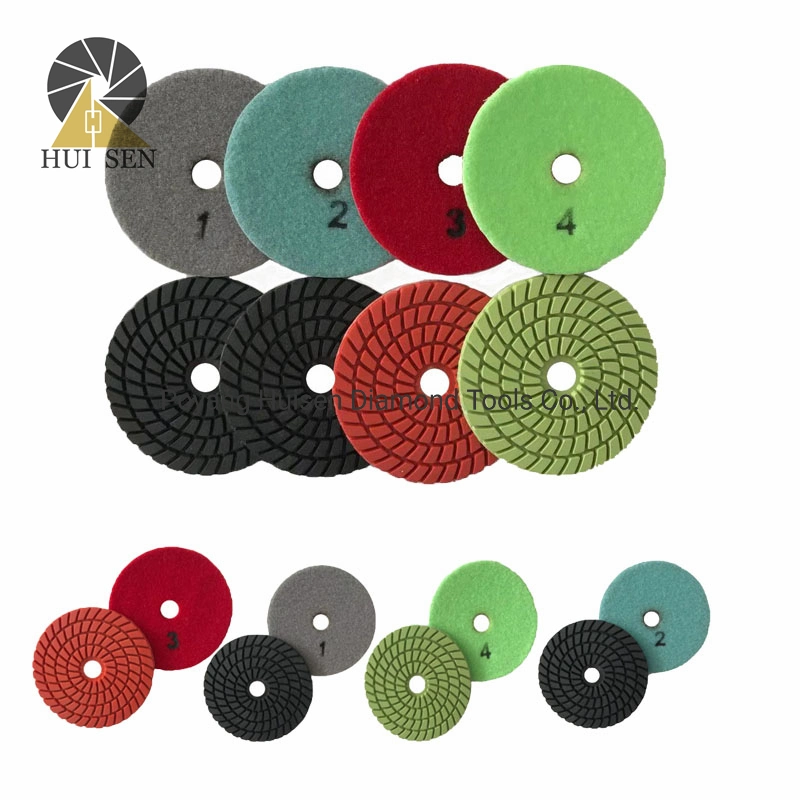 4 Inch Dry Diamond Polishing Pads for Millstone Emery Super Floor Grinder Machine Epoxy Concrete